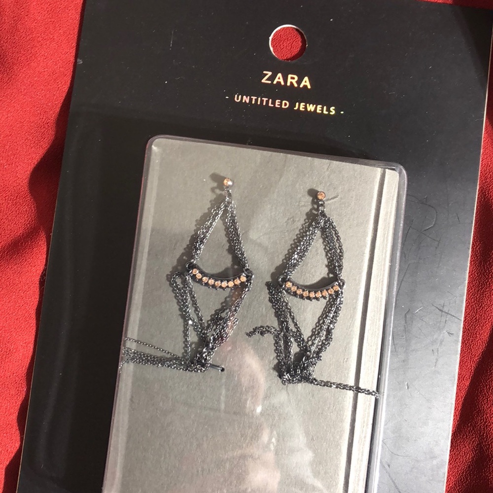 Zara dangly sparkly earrings NWT